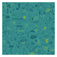 Doodle Teal/Neon Yellow