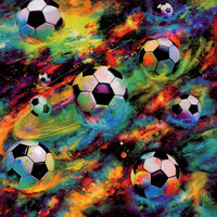 FOOTBALL GALAXY MULTICOLOURED WALLPAPER, 13780