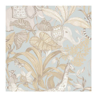 CRISTIANA MASI ELEPHANT FOREST WALLPAPER -BLUE