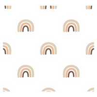 CRISTIANA MASI RAINBOWS WALLPAPER - BROWN/MULTICOLOURS