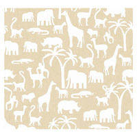 CRISTIANA MASI BEIGE ANIMAL WALLPAPER -BEIGE / WHITE