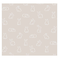 CRISTIANA MASI RABBITS GREY WALLPAPER -BEIGE  