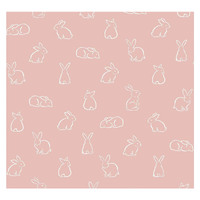 Cristiana Masi Rabbits Pink Wallpaper -Pink