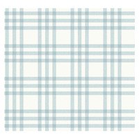 CRISTIANA MASI BLUE WHITE PLAID WALLPAPER -BLUE / WHITE