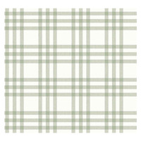 CRISTIANA MASI GREEN AND WHITE PLAID WALLPAPER -GREY / WHITE