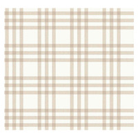 CRISTIANA MASI BEIGE WHITE PLAID WALLPAPER -BEIGE / WHITE