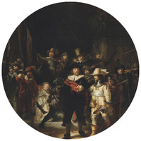 Anaglytpa Rembrandt - The Night Watch Wall Mural 144cm x 144cm