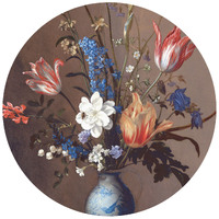 Anaglytpa Van der Ast - Flowers in Wan-Li Vase Wall Mural 144cm x 144cm