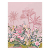 PALM TREE PARADISE BLUSH MURAL