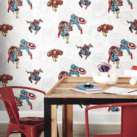 Avengers Classic Red Peel & Stick Wallpaper 