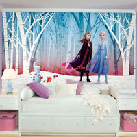 FROZEN WOODLAND TREE BLUE PEEL & STICK WALL MURAL - MULTICOLOURED