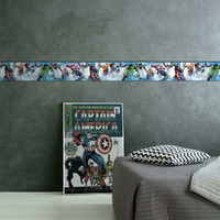 AVENGERS GALLERY ART BLUE PEEL & STICK BORDER