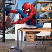 MARVEL SPIDER-MAN BLUE PEEL & STICK WALL MURAL