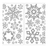 Grey Glitter Snowflakes Wall Decals, RMK1413SCS