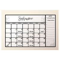 White Scroll Dry Erase Calendar Wall Decals, RMK2477SLM