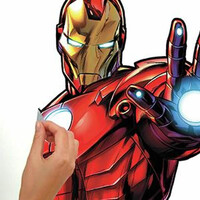 Red Iron Man Giant Wall Decals With Glow