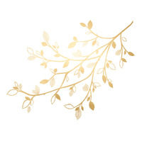 Brown Gold Branch Giant Wall Decals With 3D Leaves, RMK3547GM