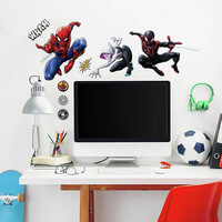 SPIDER-MAN MILES MORALES WALL DECALS - MULTICOLOURED