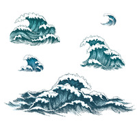 Great Wave Giant Wall Decals, RMK4013GM