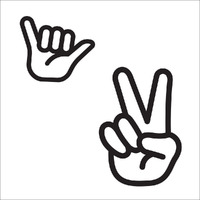 Peace Hand Dry Erase Giant Wall Decals, RMK4016GM