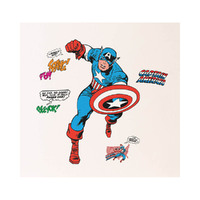 Marvel Classic Captain America Comic Peel & Stick Giant Wall Decal, RMK5051GM