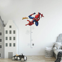 SPIDER-MAN GROWTH CHART GIANT PEEL & STICK WALL DECALS - BLUE